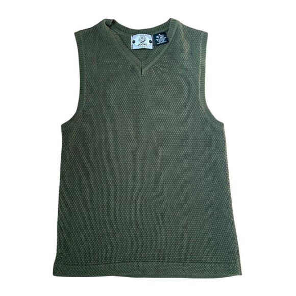 Jocko Sleeveless V-Neck Men's Sweater Vest Medium Olive Green - Picture 1 of 6